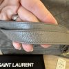 Saint Laurent Crinkled Calfskin Matelasse Monogram Large Niki Chain Satchel Grey