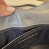 Saint Laurent Crinkled Calfskin Matelasse Monogram Large Niki Chain Satchel Grey