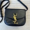 Saint Laurent (YSL) Smooth Calfskin Classic Monogram Small Kaia Satchel Black