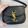 Saint Laurent (YSL) Smooth Calfskin Classic Monogram Small Kaia Satchel Black