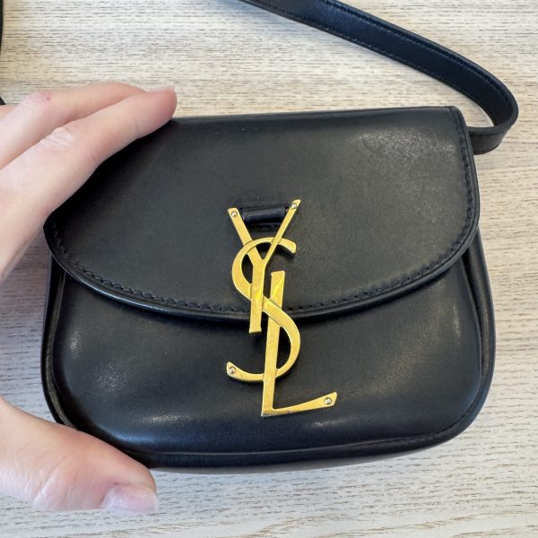 Saint Laurent (YSL) Smooth Calfskin Classic Monogram Small Kaia Satchel Black