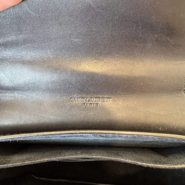 Saint Laurent (YSL) Smooth Calfskin Classic Monogram Small Kaia Satchel Black