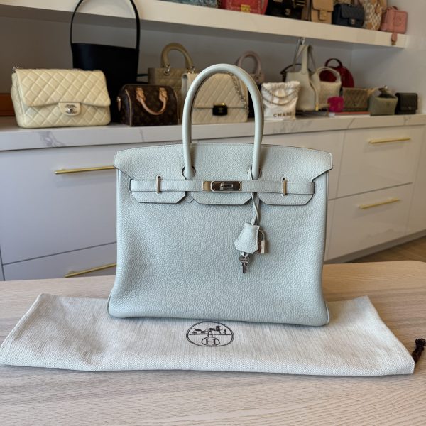 Hermes Togo Birkin 35 Gris Perle Silver Hardware