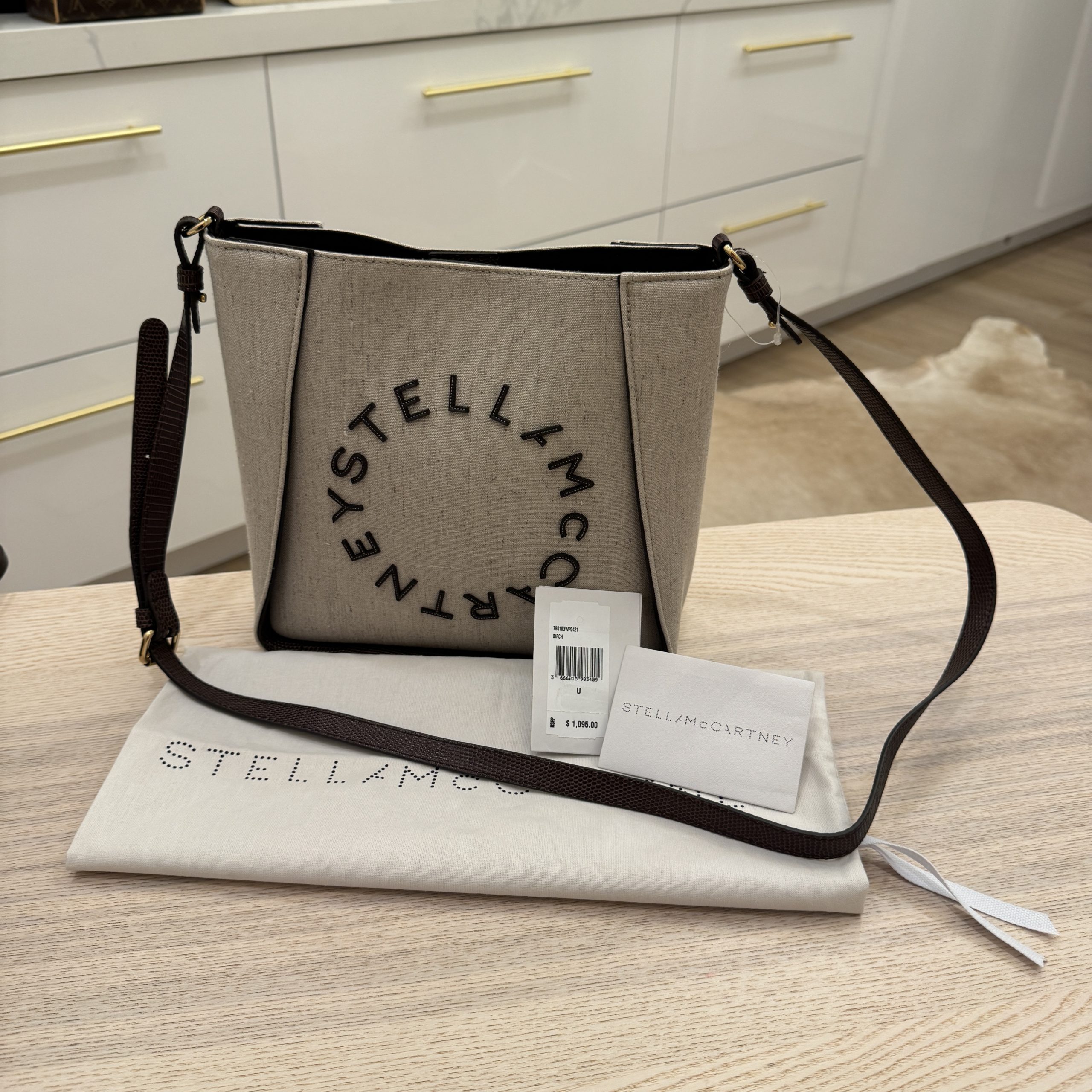 Stella McCartney Logo Embroidered Shoulder Bag