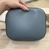 Stella McCartney Leather Logo Camera Bag Blue with Studded Strap