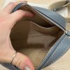 Stella McCartney Leather Logo Camera Bag Blue with Studded Strap