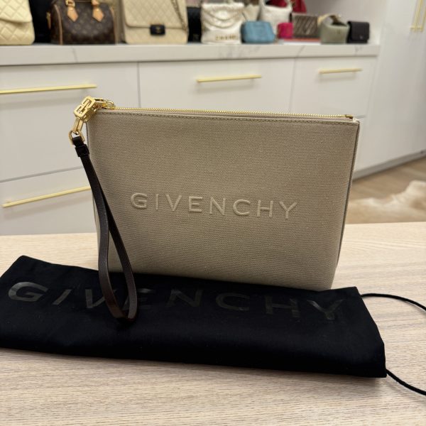 Givenchy Canvas Travel Pouch Pouch Wristlet