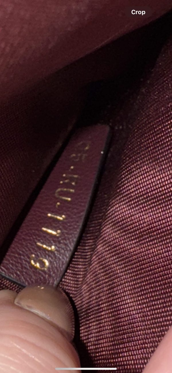 Christian Dior Saddle Chain Clutch Oblique Canvas Burgundy