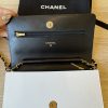 Chanel Lambskin Quilted Wallet On Chain WOC Black Gold Hardware