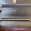 Chanel Lambskin Quilted Wallet On Chain WOC Black Gold Hardware