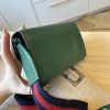 Louis Vuitton Azalea Calfskin Web Monochrome Mini Horsebit 1955 Chain Shoulder Bag Emerald