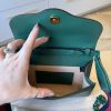 Louis Vuitton Azalea Calfskin Web Monochrome Mini Horsebit 1955 Chain Shoulder Bag Emerald