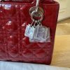 Christian Dior Patent Medium Lady Dior Gold Hardware Silver Hardware