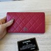 Chanel L-Yen Wallet Quilted Lambskin Pink Silver Hardware