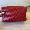 Chanel Glazed Calfskin Quilted Medium Coco Boy Flap Red