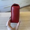 Chanel Glazed Calfskin Quilted Medium Coco Boy Flap Red
