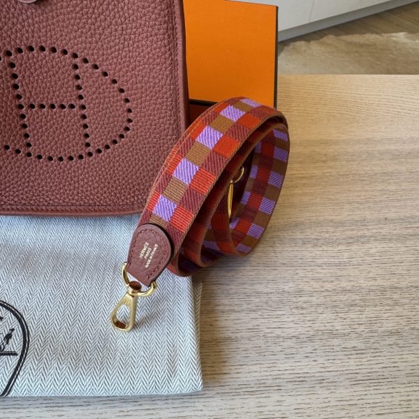 Hermes Taurillon Clemence Maxi Quadrille Evelyne TPM Cuivre