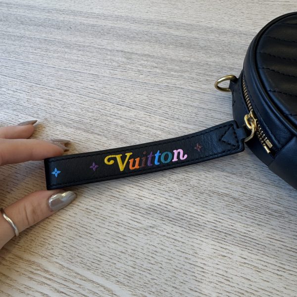 Louis Vuitton New Wave Heart Crossbody Bag Quilted Leather Black