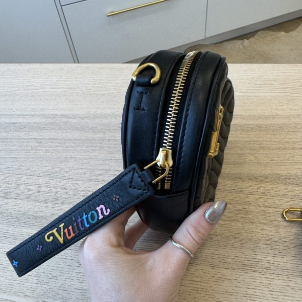 Louis Vuitton New Wave Heart Crossbody Bag Quilted Leather Black