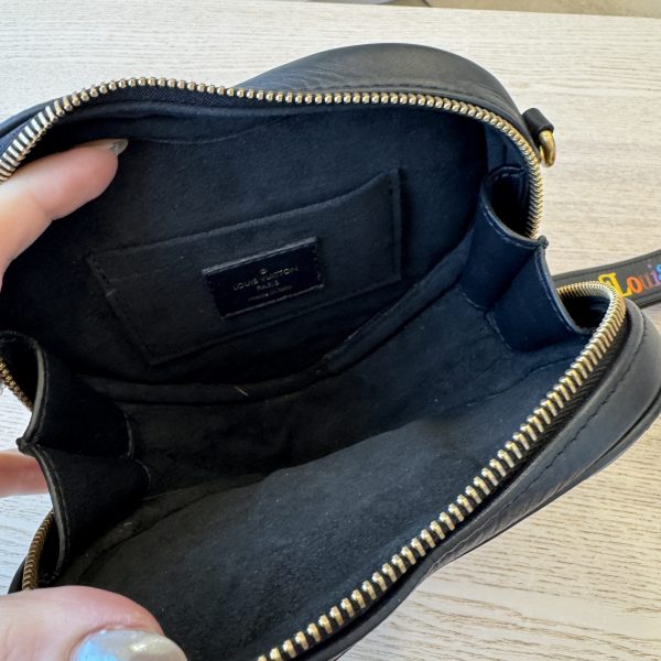 Louis Vuitton New Wave Heart Crossbody Bag Quilted Leather Black