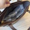 Fendi Zucca Vitello Artic Medium Shopping Tote Tobacco Castagna