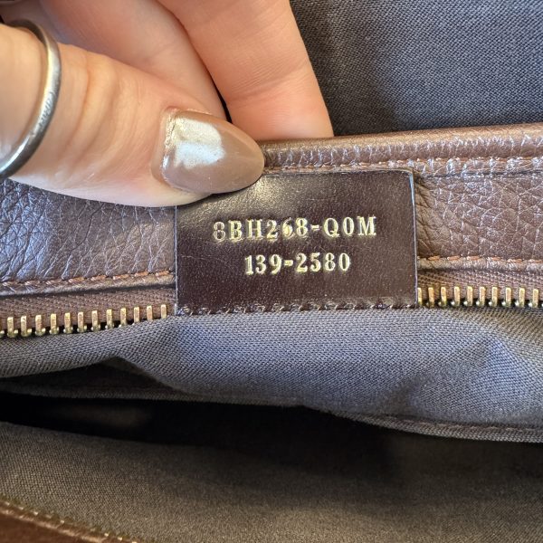 Fendi Zucca Vitello Artic Medium Shopping Tote Tobacco Castagna