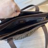 Fendi Zucca Vitello Artic Medium Shopping Tote Tobacco Castagna