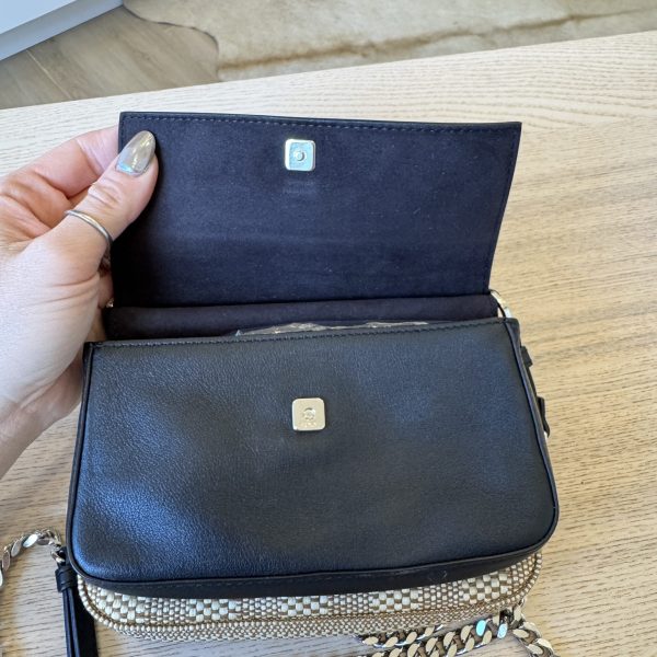 Fendi Paglia Vitello Dolce Paillettes Flowerland Studded Striped Micro Double Baguette Natural Multicolor