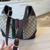 Gucci Vintage Medium GG Canvas Web Jackie O Hobo Bag