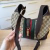 Gucci Vintage Medium GG Canvas Web Jackie O Hobo Bag