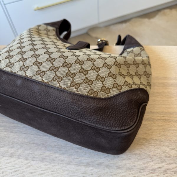 Gucci Vintage Medium GG Canvas Web Jackie O Hobo Bag