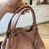 Gucci Soho Convertible Shoulder Bag Leather Small Metallic Pink Japan Exclusive