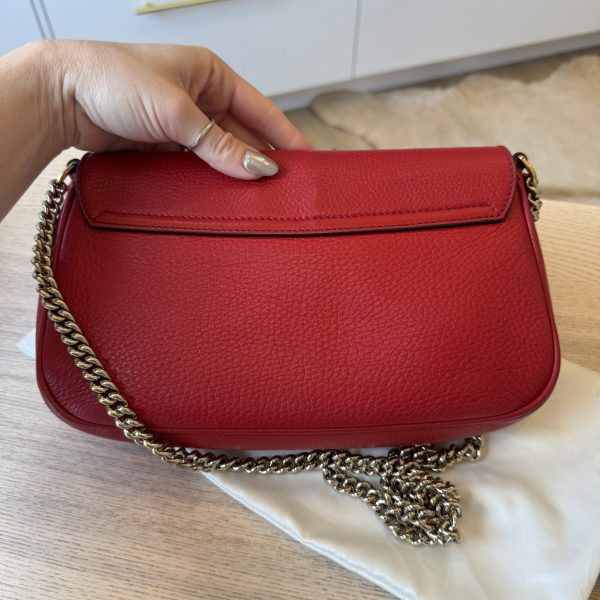Gucci Disco Soho Red Chain Cross Body Handbag