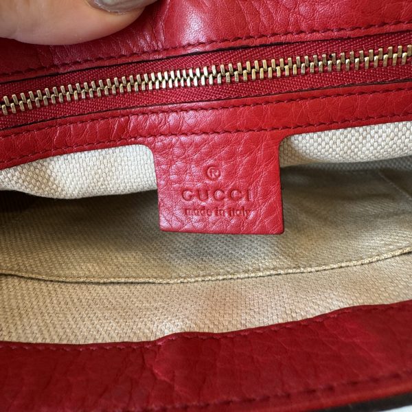 Gucci Disco Soho Red Chain Cross Body Handbag
