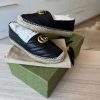 Gucci Women's GG Marmont Espadrilles Matelasse Leather Black Size 37.5