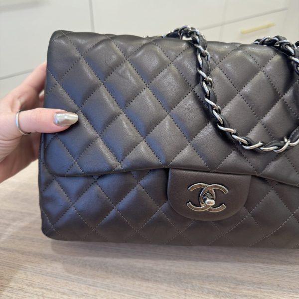 Chanel Lambskin Quilted Jumbo Single Flap