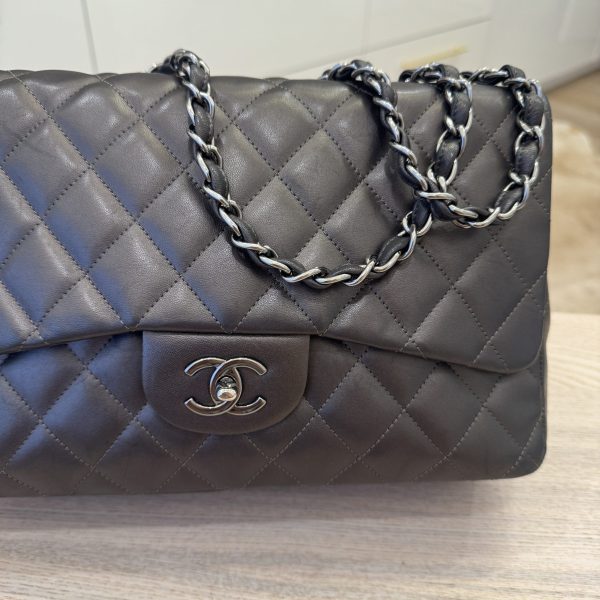 Chanel Lambskin Quilted Jumbo Single Flap