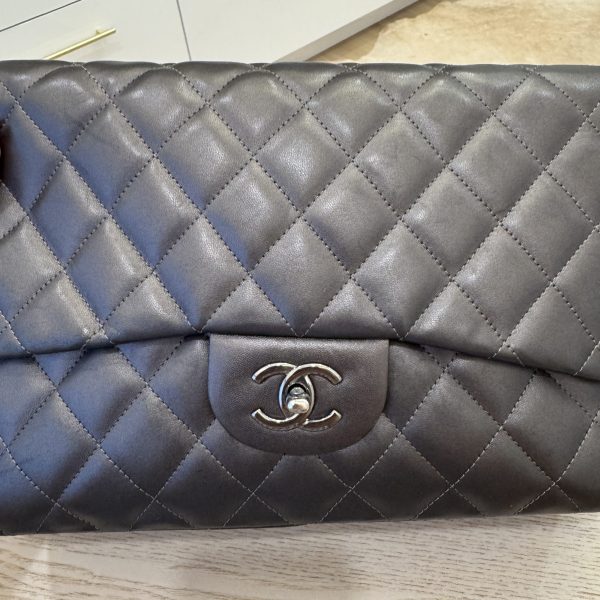 Chanel Lambskin Quilted Jumbo Single Flap