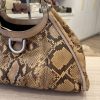 Tri-Color Python D Gold Large Hobo Bag