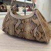 Tri-Color Python D Gold Large Hobo Bag