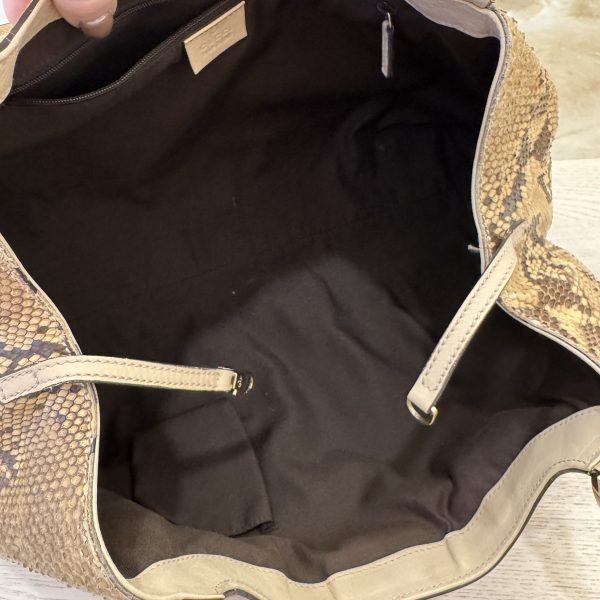 Tri-Color Python D Gold Large Hobo Bag