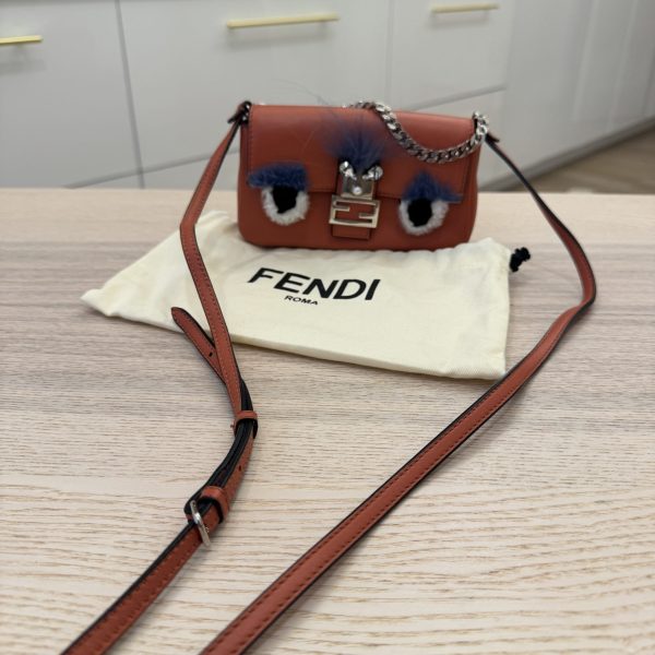 Fendi Orange Micro Monster Leather Baguette Multiple colors