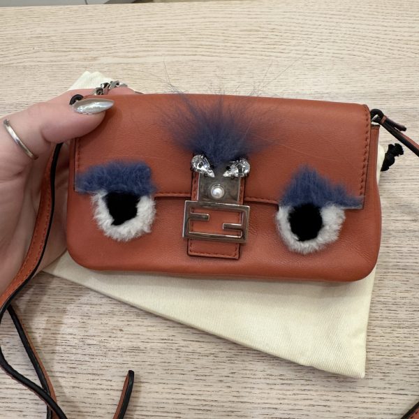 Fendi Orange Micro Monster Leather Baguette Multiple colors