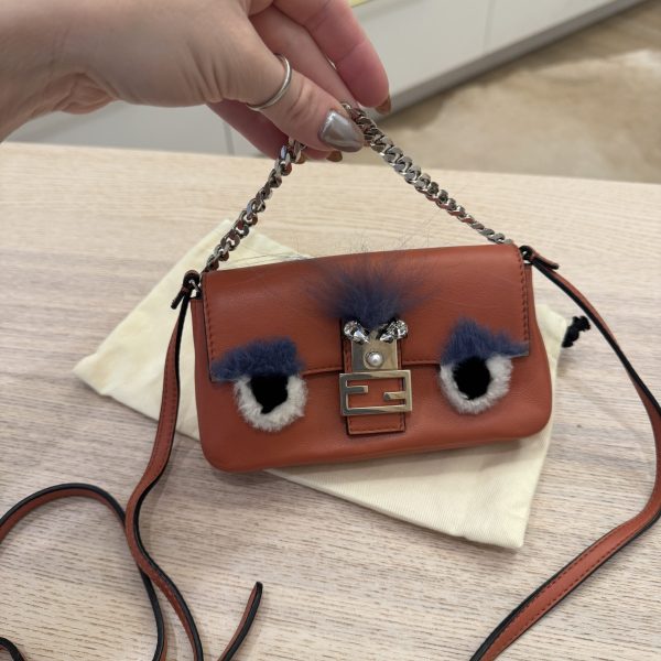Fendi Orange Micro Monster Leather Baguette Multiple colors