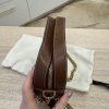 Gucci GG Supreme Monogram Cuoio Toscano Mini Chain Shoulder Bag Beige Ebony Cuir