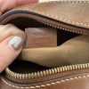 Gucci GG Supreme Monogram Cuoio Toscano Mini Chain Shoulder Bag Beige Ebony Cuir