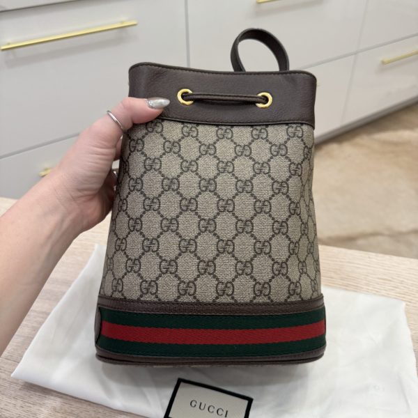 Gucci Ophidia Bucket Bag GG Coated Canvas Small