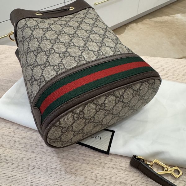 Gucci Ophidia Bucket Bag GG Coated Canvas Small
