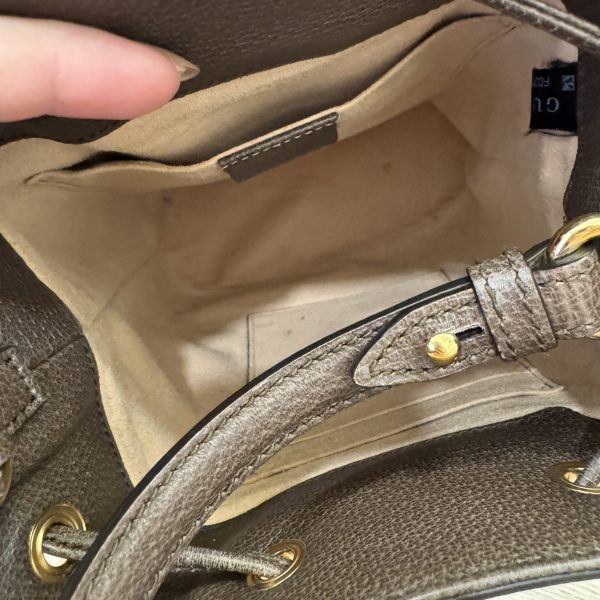 Gucci Ophidia Bucket Bag GG Coated Canvas Small