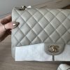 Chanel Lambskin Quilted Jumbo Double Flap Grey Gold Hardware